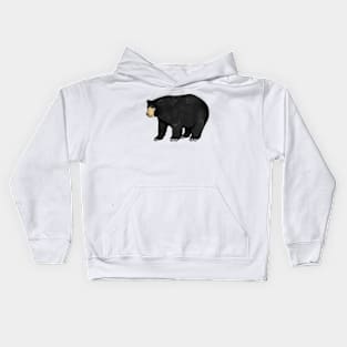 Drawing of an American black bear Kids Hoodie